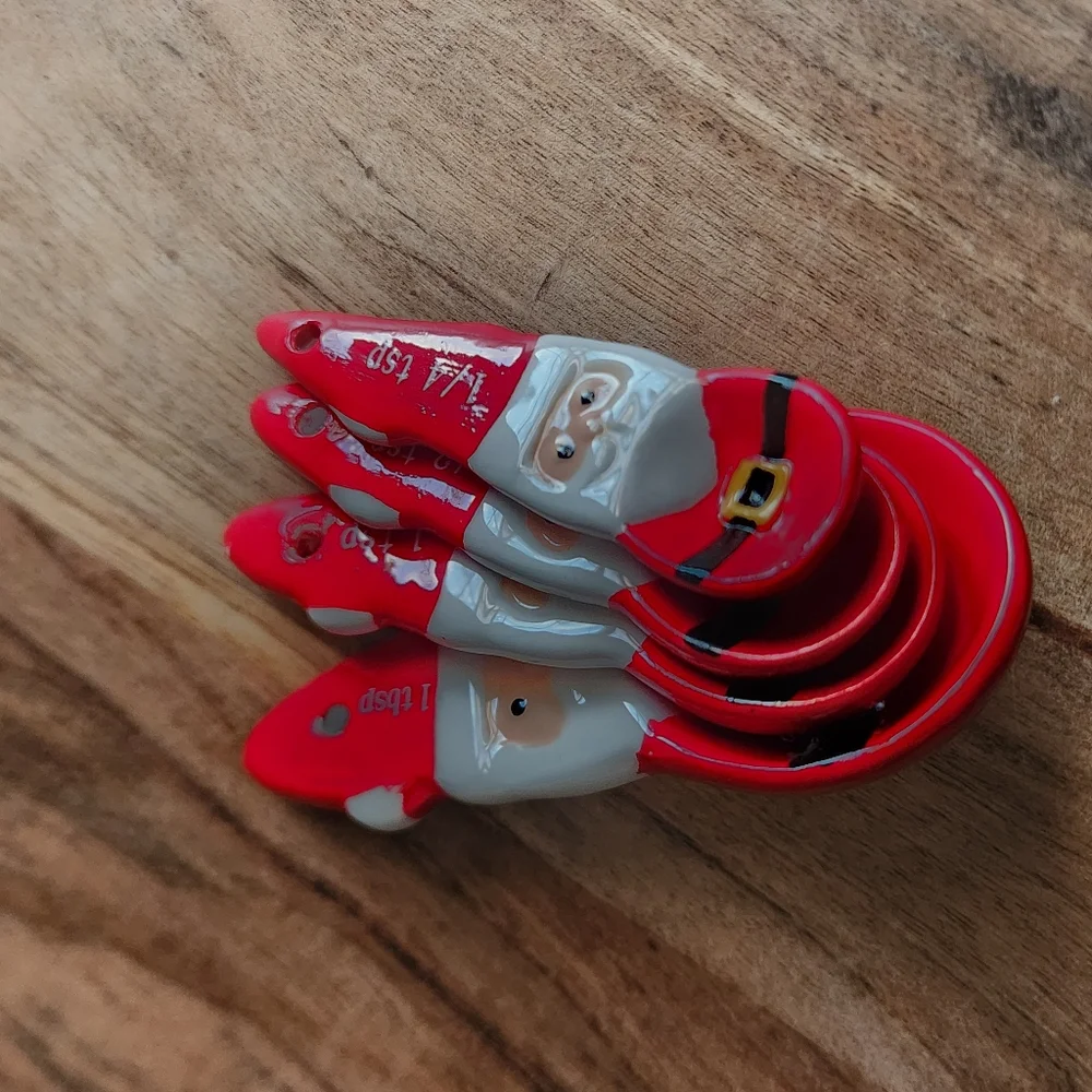Santa Claus Ceramic Measuring Spoons